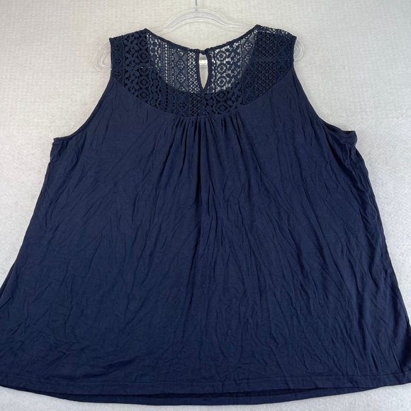 ANTHROPOLOGIE SKIES ARE BLUE Womens 3X Plus Blue Southwest Print Sleeveless Top - Picture 9 of 9